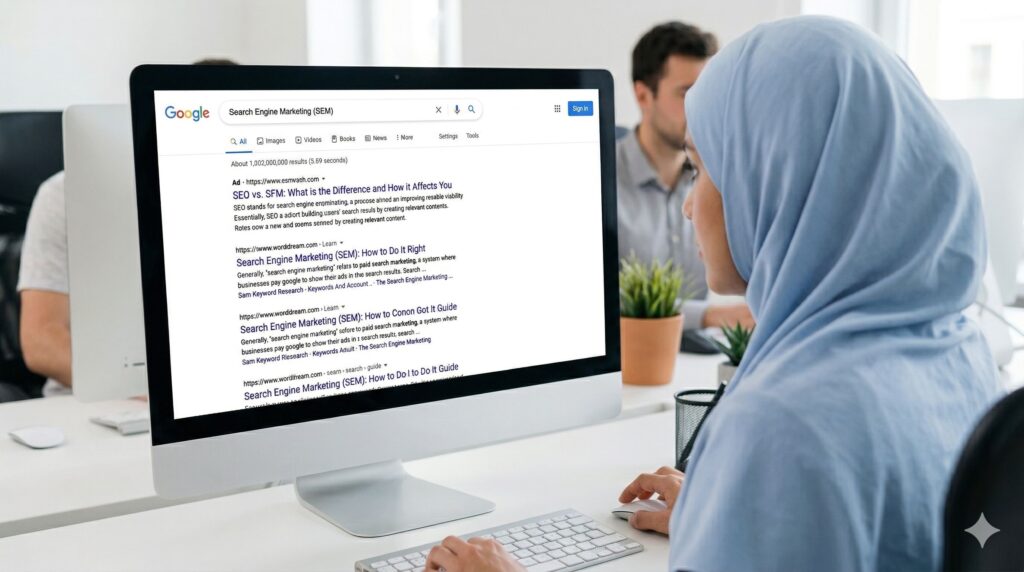 fahami apa yang dimaksudkan dengan Search Engine Marketing (SEM)