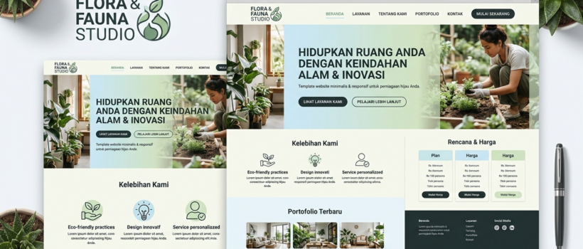 contoh template buat website murah profesional