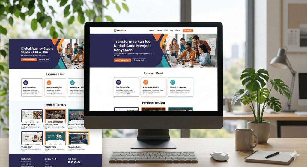 contoh web design company malaysia website profesional